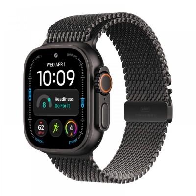 Apple Watch Ultra 4, 49 мм корпус из титана цвета Черный титан, браслет миланская петля