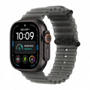 Apple Watch Ultra 4, 49 мм корпус из титана черного цвета, полупрозрачный ремешок Ocean черного цвета
