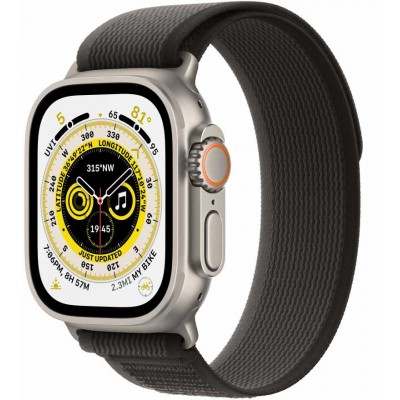 Apple Watch Ultra GPS + Cellular, 49 мм, корпус из титана, ремешок Trail черного/серого цвета