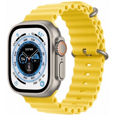 Apple Watch Ultra GPS + Cellular, 49 мм, корпус из титана, ремешок Ocean желтого цвета