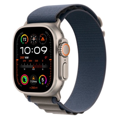 Apple Watch Ultra 2 GPS + Cellular, 49 мм корпус из титана, ремешок Alpine синего цвета