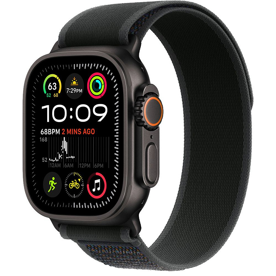 Apple Watch Ultra 2 Black GPS + Cellular, 49 мм корпус из титана, ремешок Trail черного цвета