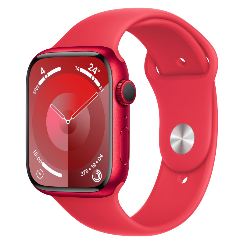 Apple Watch Series 9, 41 мм корпус из алюминия цвета (PRODUCT)RED, спортивный ремешок Красного цвета