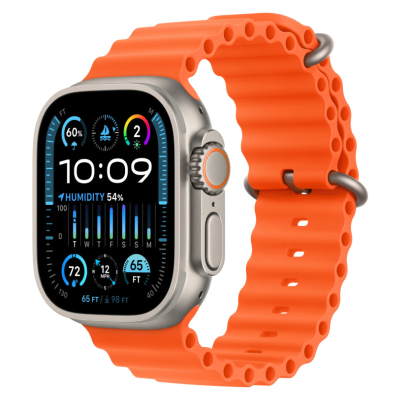 Apple Watch Ultra 2 GPS + Cellular, 49 мм корпус из титана, ремешок Ocean оранжевого цвета